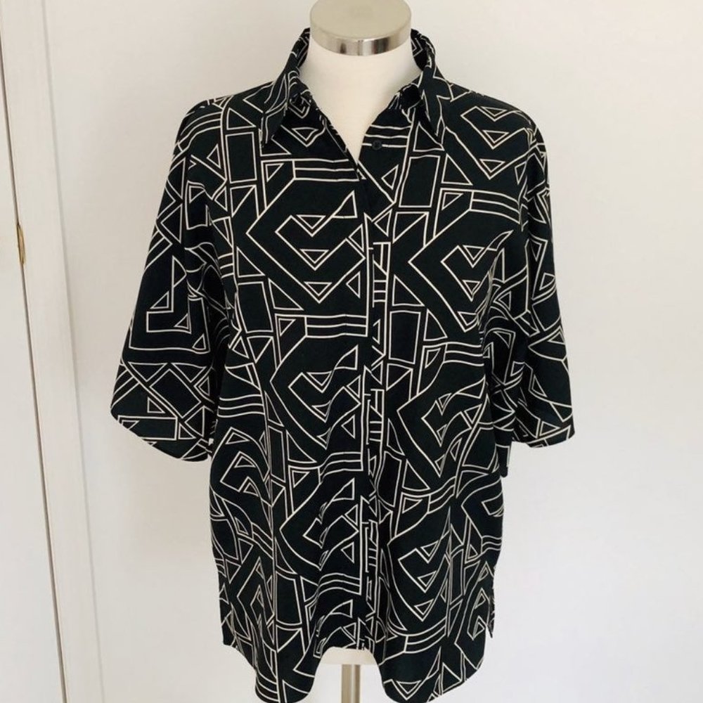 Ralph Lauren Women's Button Down Short Sleeve Top